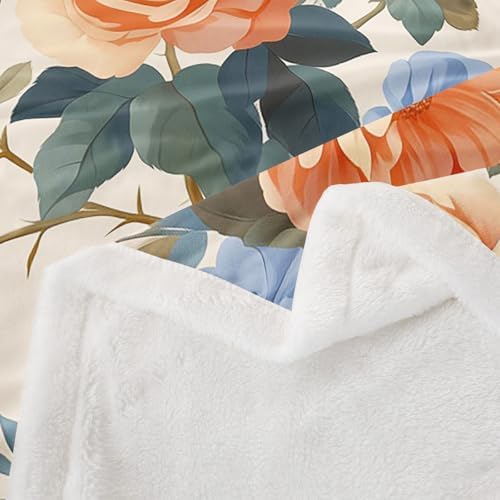 Feelyou Flower Fleece Throw Blanket for Baby and Home
