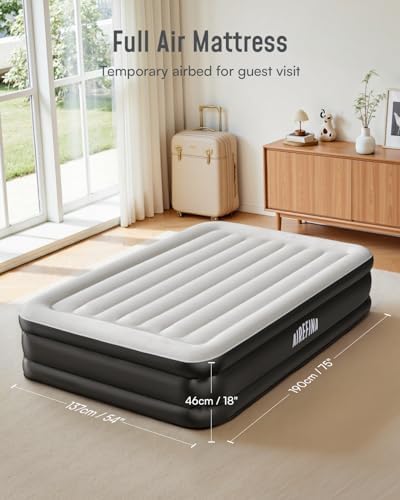 Airefina Full Air Mattress with Built In Pump