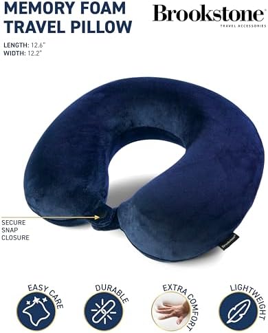 Brookstone Travel Neck Pillow - Lightweight Memory Foam