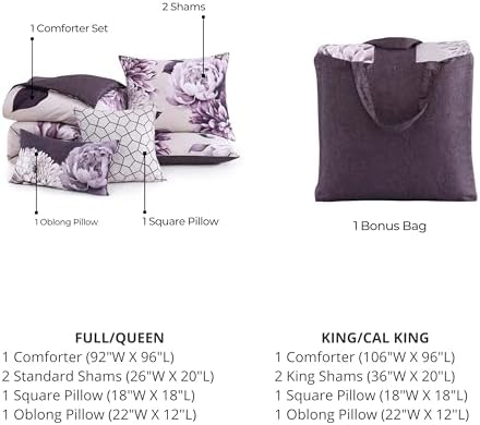 Bebejan Plum Petal Comforter Set 200 Thread Count 100 Cotton Sateen