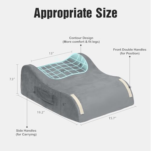 LightEase Memory Foam Leg Elevation Pillow for Surgery Recovery