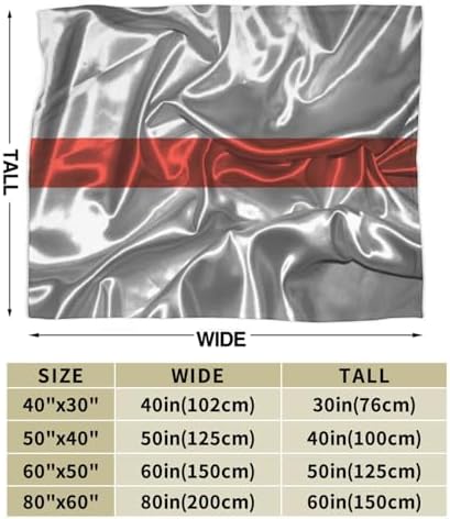 Silk Style Nurses Thin Red Line Flag Throw Blanket 40x30