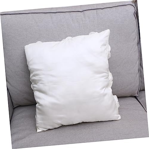 Cabilock 3D Flower Decor Pillow Throw Case with Invisible Zipper