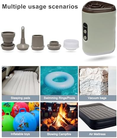 Portable USB Rechargeable Air Pump for Air Mattress Camping