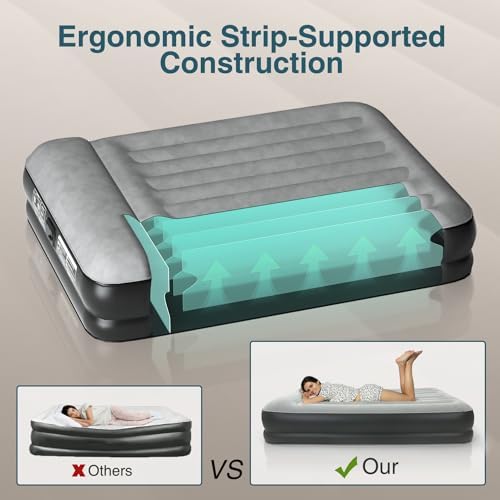Ezyrest Queen Air Mattress Waterproof Comfort with Built-in Pump