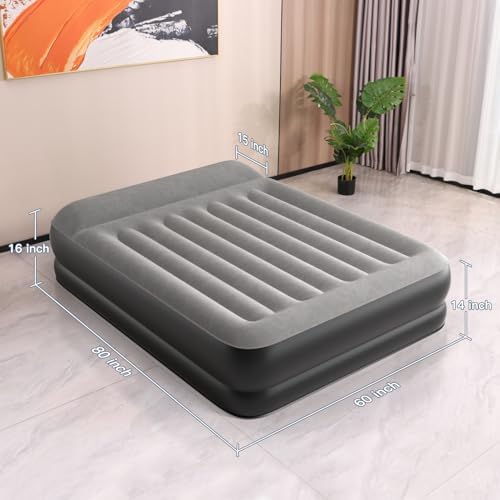Ezyrest Queen Air Mattress Waterproof Comfort with Built-in Pump