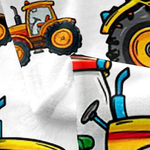 Feelyou Cartoon Excavator Throw Blanket 40x50 Flannel Fleece