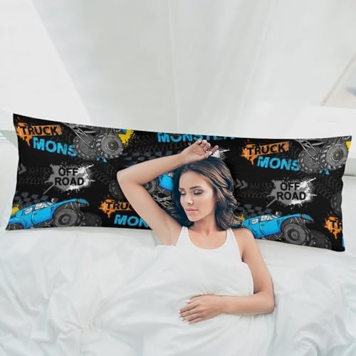 Cool Monster Truck Body Pillow Cover 20x54