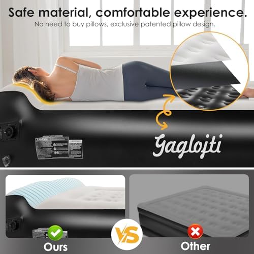 Gaglojti Queen Air Mattress with Built in Pump