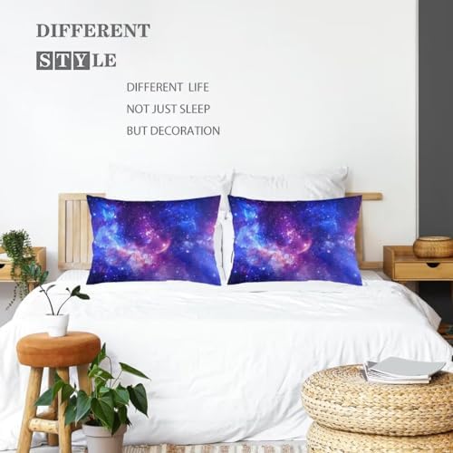 Galaxy Throw Pillow Covers Queen Size Set of 2