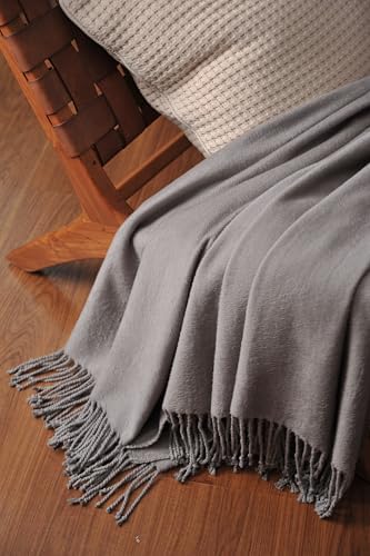 CUDDLE DREAMS Silk Throw Blanket - Gray 1