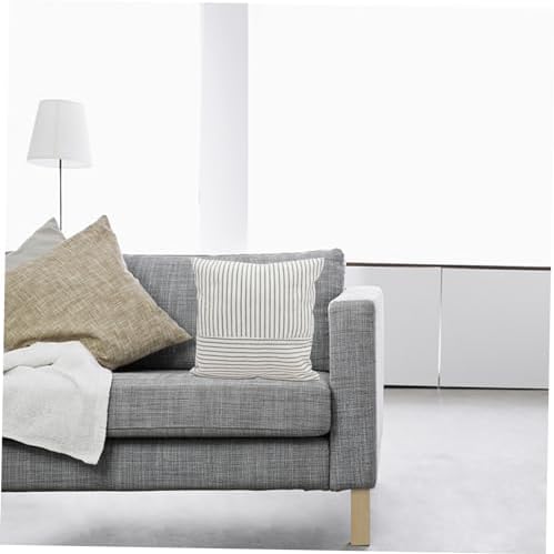 HOOTNEE 2pcs Cotton Linen Throw Pillow Covers Grey
