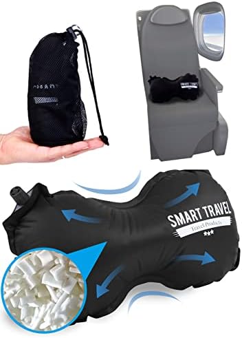 Smart Travel Inflatable Lumbar Support Pillow for Airplane Travel