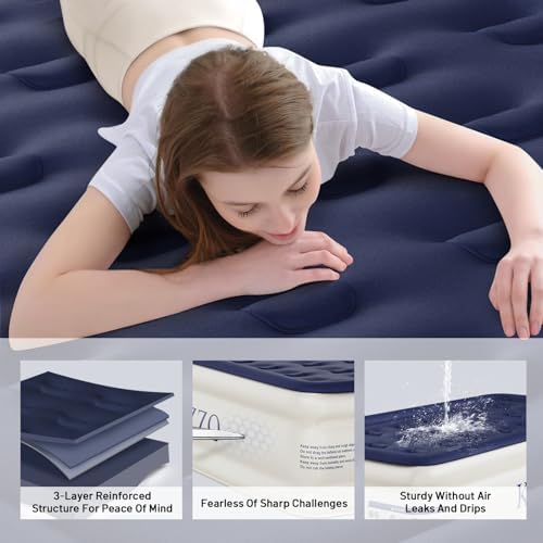 KNZZO Air Mattress Twin with Built-in Pump