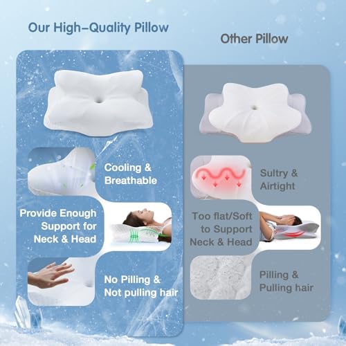 Vuteehy Cervical Pillow for Pain Relief and Cooling Support