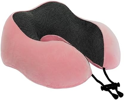 Makimoo Memory Foam Travel Pillow with 360-Degree Head Support