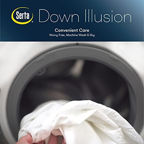 Serta Down Illusion Medium-Firm Bed Pillows 2 Pack Queen White