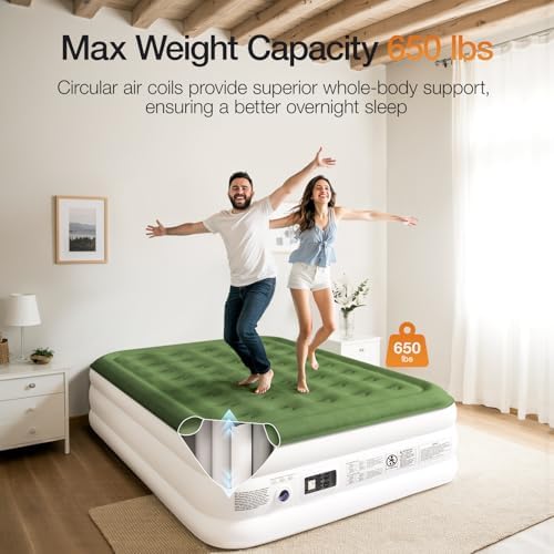 Zearna Air Mattress Queen with Built-In Pump