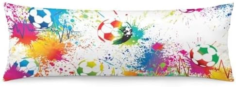 TOKILIAR Soccer Ball Print Throw Pillow Cover 20x54 Inch