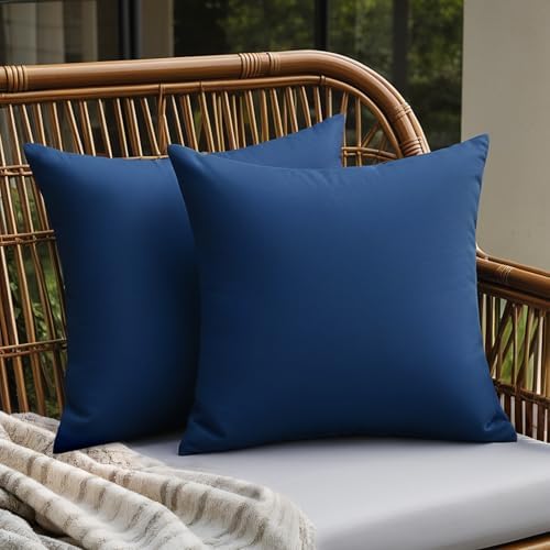 Premillow Outdoor Pillow Covers Set of 2 Navy