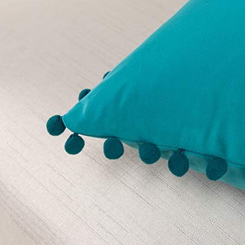 Elegant Comfort Velvet Cushion Covers Set of 2 Turquoise