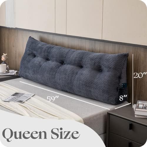 ZOEMO Large Triangular Headboard Pillow with Removable Cover