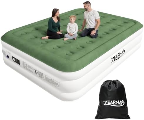 Zearna 2025 Upgraded Queen Air Mattress with Built-in Pump