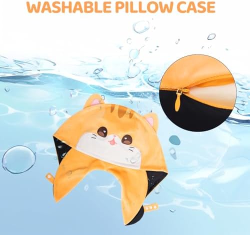 Mewaii Travel Neck Pillow with Double-Sided Hood
