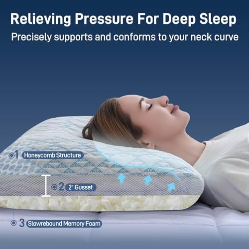 Cotelovo Shredded Memory Foam Cooling Bamboo Viscose Pillow Queen Size