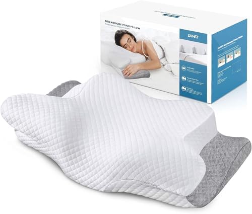 ZAMAT Adjustable Cervical Memory Foam Pillow for Neck Pain Relief