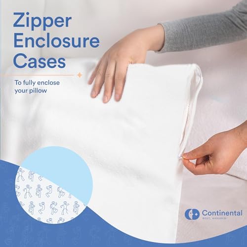 Continental Bedding 20x20 Inch Zippered Fleece Pillow Protector