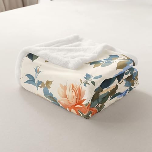 Feelyou Flower Fleece Throw Blanket for Baby and Home