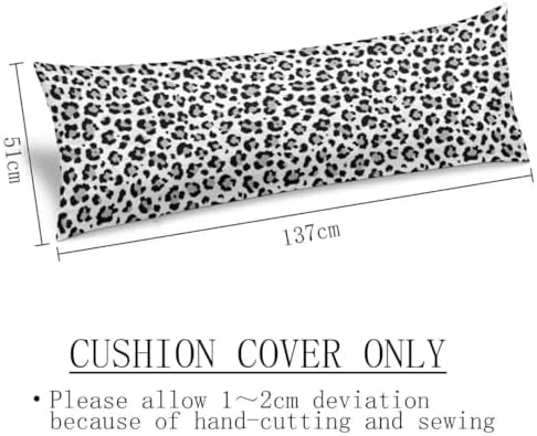 Leopard Print Body Pillow Cover 20x54 Soft Microfiber with Zipper