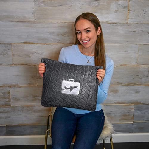 EverSnug Premium Travel Blanket Pillow - Grey