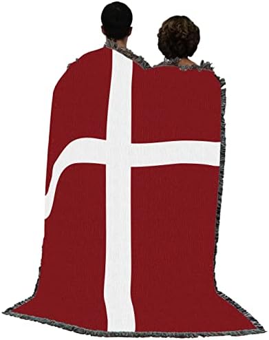 Pure Country Weavers Danish Flag Blanket - Woven Cotton Throw 1