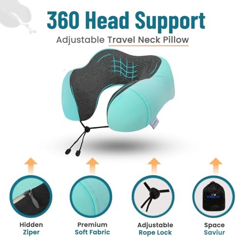 Subrenna Adjustable Travel Pillow for Neck Support and Comfort