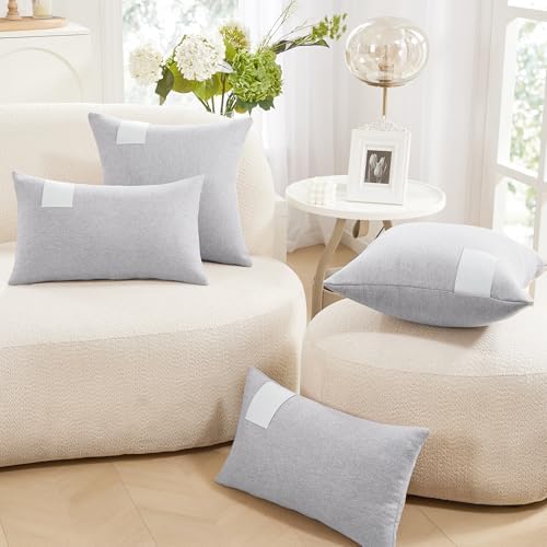 Deconovo Grayish Purple Pillow Covers 18x18 Pack of 2