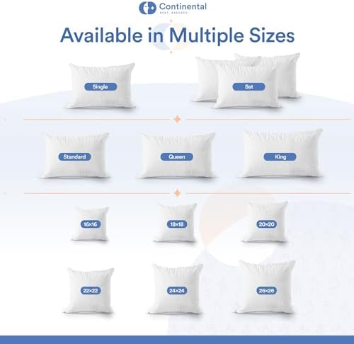 Continental Bedding Terry Pillow Protector 18x18 Inch Pack of 1