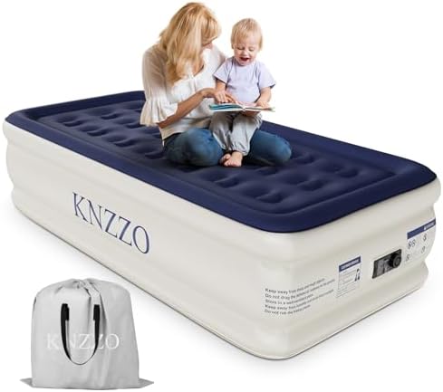 KNZZO Air Mattress Twin with Built-in Pump