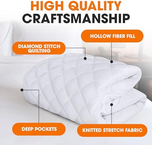 Cheer Collection Mattress Pad - Deep Pockets Quilted Cover