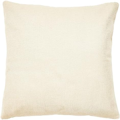 Juvale Canvas Pillow Covers - Cream 17x17 in Pack of 4 with Hidden Zipper