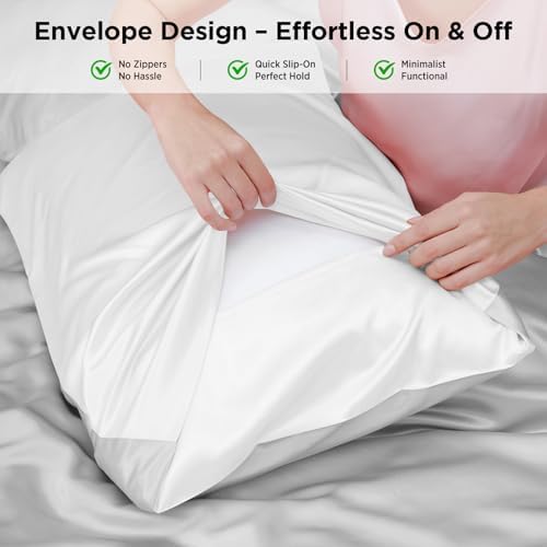 Utukky 100 Mulberry Silk Pillowcase - Dual Fabric Envelope Closure
