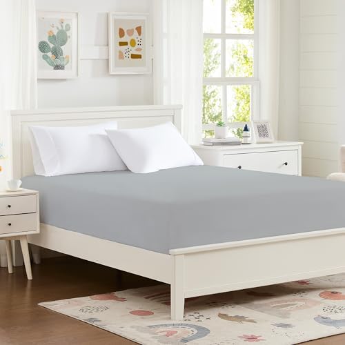 Hotella Microfiber Twin Fitted Sheet Hotel Quality 14 Deep Pocket Light Gray