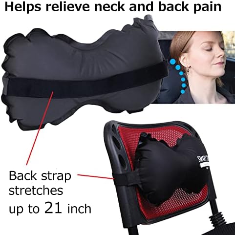 Smart Travel Inflatable Lumbar Support Pillow for Airplane Travel