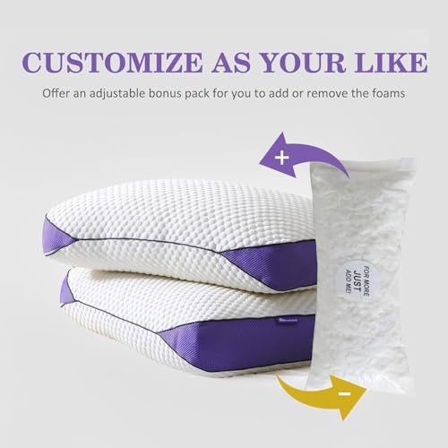 HOMELAB Adjustable Memory Foam Body Pillow with Cooling Cover