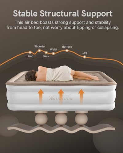 NatraCalm Queen Air Mattress with Built-in Pump