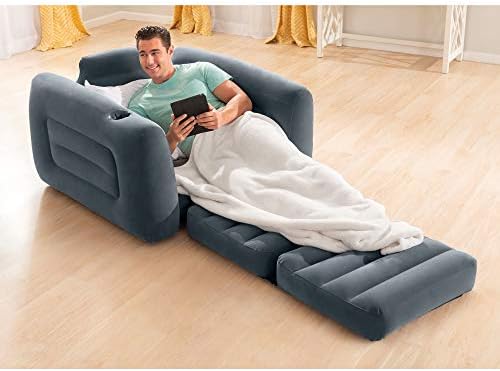Intex 66551EP Inflatable Pull-Out Chair with Cup Holder