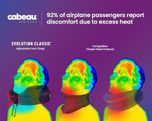 Cabeau Evolution Classic Memory Foam Travel Pillow Adjustable Support Midnight Black