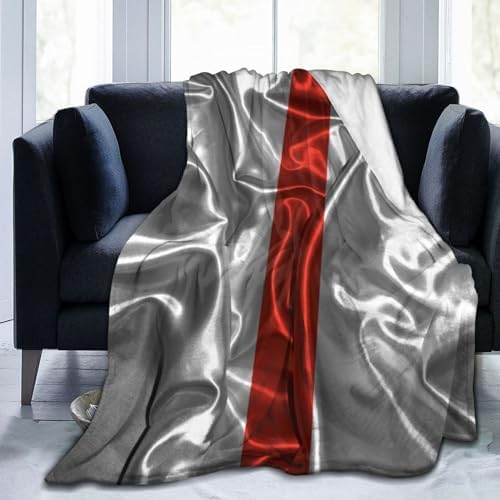 Silk Style Thin Red Line Flag Throw Blanket 40x30 1