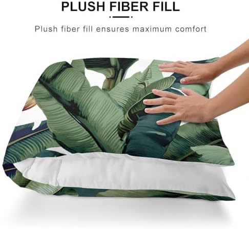 Haneni Banana Leaf Throw Pillow Cover 20x54 Polyester with Zipper